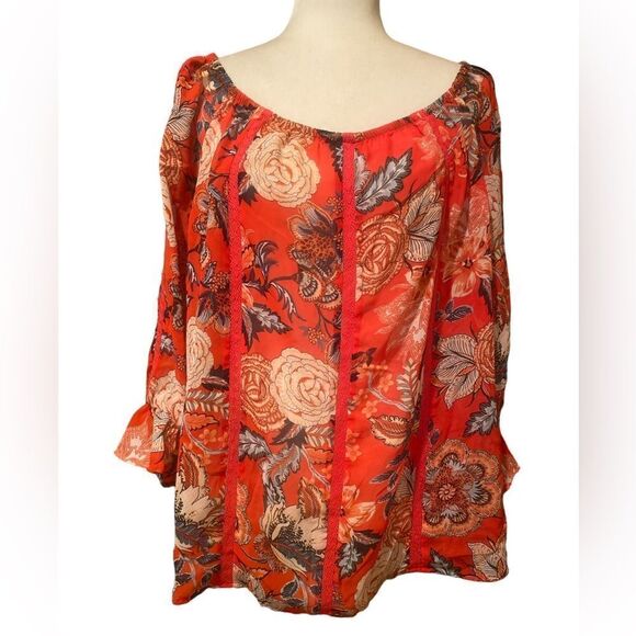 Sara Michelle Floral Top Size XL - Picture 1 of 12